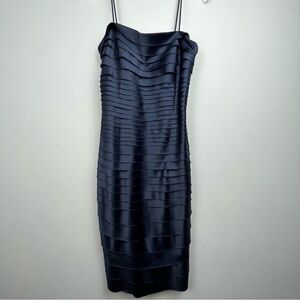 Cocktail Dress Navy Blue‎ Bandage Style Spaghetti Straps JS Collections Size 8